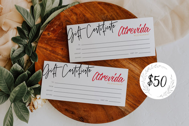 $50 Restaurant Gift Certificate