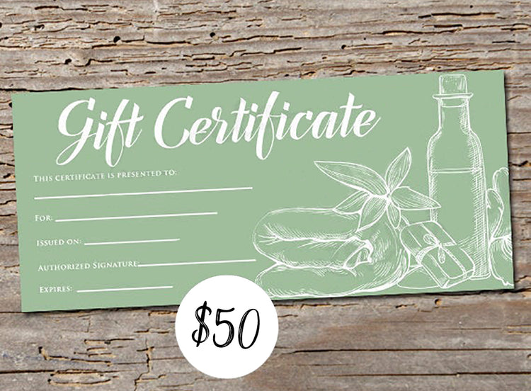 $50 Spa Gift Certificate